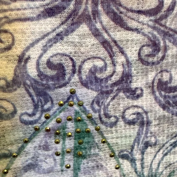 🐲🐲🐲BOGOHO🐲🐲🐲Cato Women's Long Sleeve Top with Purple and Teal Accents-22/24 - Picture 5 of 10